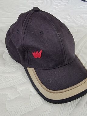 Burger King Genuine Employee Uniform Baseball Hat Adjustable Logos Black Tan